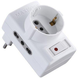 ADATTATORE TRIPLO 10A 16A...