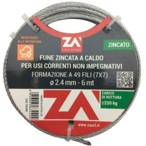 FUNE ARGANO ZINCATA D.MM...
