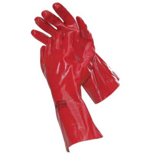 GUANTO PVC ROSSO MAGLIA...