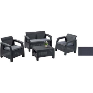 SET RATTAN CORFU LOUNGE...