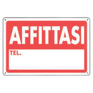 TARGA SEGNALETICA AFFITTASI...