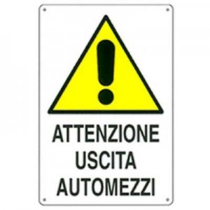 TARGA SEGNALETICA USCITA...