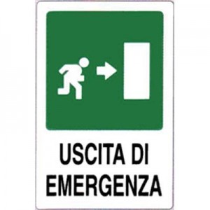 TARGA SEGNALETICA USCITA...
